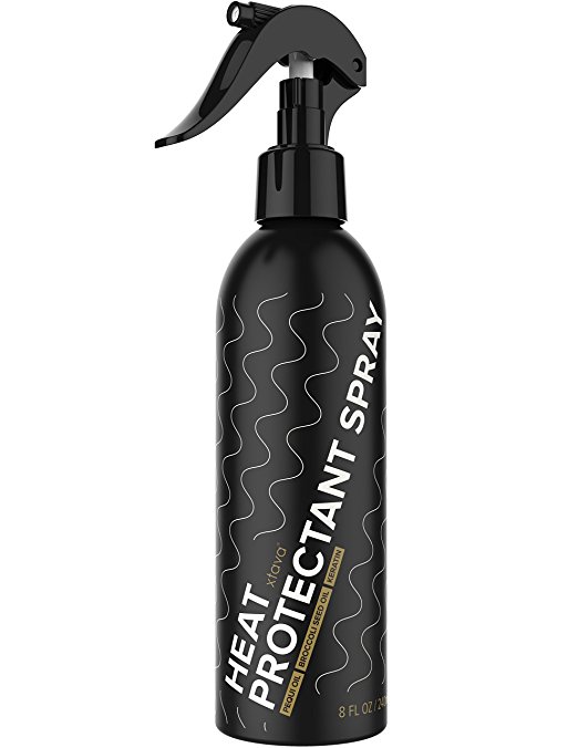 xtava Thermal Heat Protectant Spray for Hair 8 Fl.Oz - Shields Hair from Blow Dry, Curl and Flat Iron Safely to Protect your Natural Hair from Heat Damage - Made with Keratin