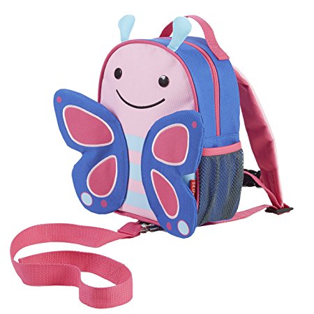 Skip Hop Zoo Little Kid and Toddler Safety Harness Backpack, Blossom Butterfly