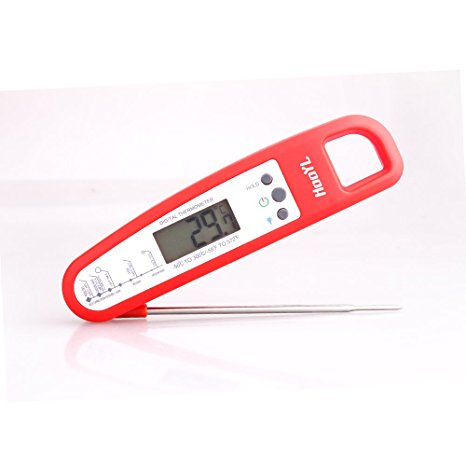 HooYL Instant Read Cooking Thermometer High-performing Digital Food Thermometer Red