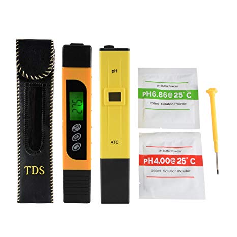 XCSOURCE 3in1 TDS EC Temp Meter and Ph Meter with ATC, Digital Accuracy Water Quality Monitor Pen Style Portable Tester BI717