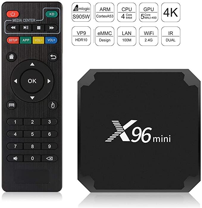 TV Box Android - X96 Mini 2G16G Android 9.0 Smart TV Box,Support 4K/3D/WiFi Android TV Box with Remote