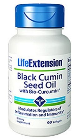 Life Extension Black Cumin Seed Oil w Bio Curcumin 60 softgels