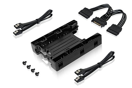 ICY DOCK (WITH CABLE) Dual 2.5" HDD & SSD Light Weight Mounting Bracket for Internal 3.5" Drive Bay - EZ-Fit Lite MB290SP-1B