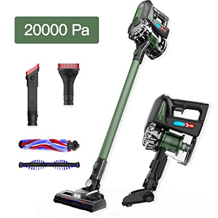 Proscenic P8 Max Cordless Vacuum Cleaner, 20KPa Handheld Stick Vacuum Cleaner with Wall Mount and LED Brush, 4 Power Brushes for Carpet Floor and Pet Hair, Up to 35 Mins Working Time