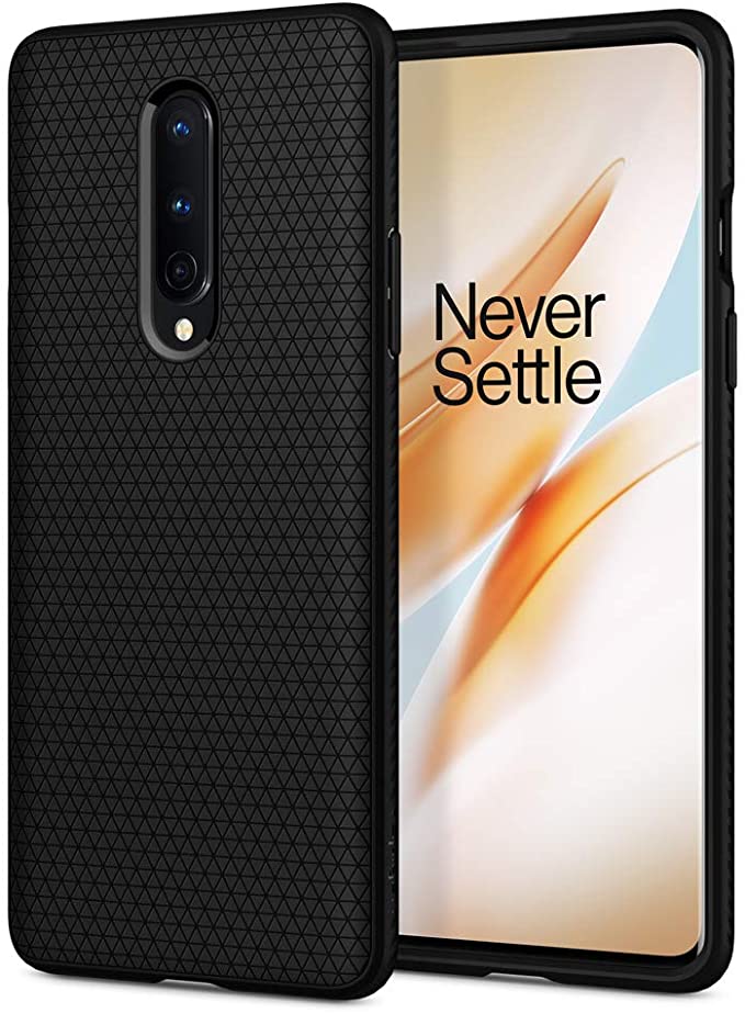 Spigen Liquid Air Armor Designed for OnePlus 8 Case (2020) [NOT Compatible with Verizon UW Version] - Matte Black