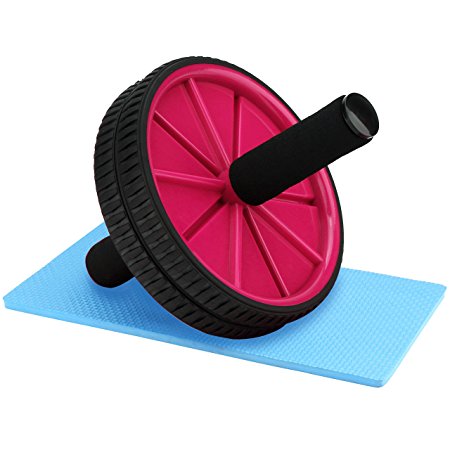Reehut Ab Roller Wheel - The Exercise Wheel with Dual wheel and Comfy Foam Handles - Easy Assembly, Best for Abdominal Workout