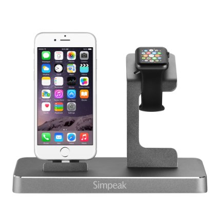 [MFi Certified] Apple Watch iPhone 3-in-1 Docking Station, Simpeak Charging Dock with Charging Stands for Apple Watch iPhone...