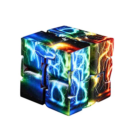 Dacawin(TM) Luxury EDC Starry Sky Datura Lightning Infinity Cube Mini For Stress Relief Fidget Anti Anxiety Stress Funny (F)