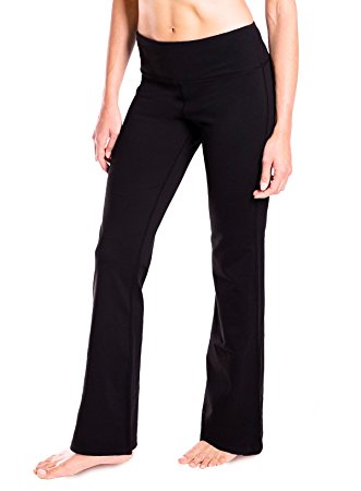 Yogipace (29"/31"/33"/35" inseam) Petite/Regular/Tall Length, Women's Bootcut Yoga Pants Long Bootleg Flare Pants, Hidden Pocket