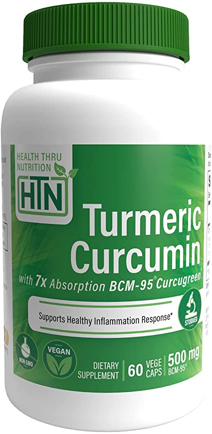 Health Thru Nutrition Curcugreen Turmeric Curcumin Complex BCM-95 Vegecaps, 500mg (Pack of 60)