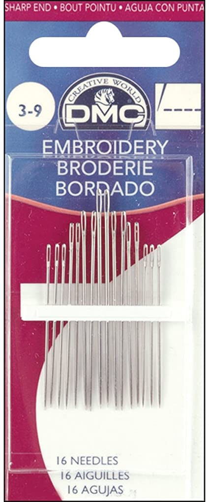 DMC 1765-3/9 Embroidery Hand Needles, 16-Pack, Size 3/9