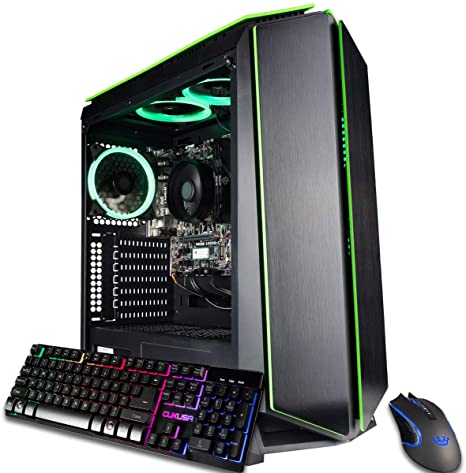 CUK Mantis Custom Gaming PC (AMD Ryzen 3 3200G, 16GB DDR4 RAM, 512GB NVMe SSD, 500W PSU, No OS) The Best New Tower Desktop Computer for Gamers