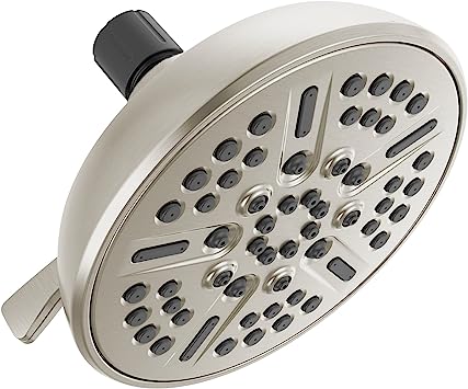 Delta Faucet 8-Spray Brushed Nickel Shower Head, Delta Shower Head Brushed Nickel, Showerheads, 2.5 GPM Flow Rate, SpotShield Satin Nickel 75898SN