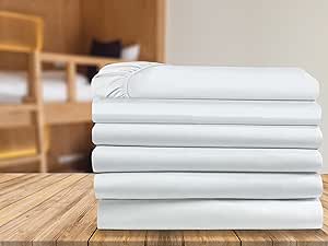 Elegant Comfort 6-Pack Fitted Bottom Sheets 1500 Thread Count Premium Hotel Quality, Deep Pocket, Wrinkle-Free, Stain and Fade Resistant, 6PACK Fitted Sheet, Twin/Twin XL, White