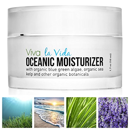 VLV Natural Skin Care Products - Best Daily Moisturizer - Pro Collagen Oceanic Anti Aging Face Cream with Seaweed, Organic Botanicals, Deep Hydration for Face, Eyes, Neck - Anti Wrinkle Formula for Men and Women