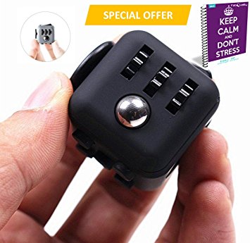 Fidget Cube Anxiety Attention Toy With BONUS eBook Included - Relieves Stress And Anxiety And Relax for Children and Adults