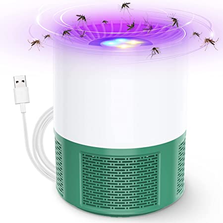 Mosquito Killer Lamp, Fly Killer Lamp Quiet Electric UV Fly Trap Rechargeable Mosquitoes Killer Lamp with USB Power Portable Bug Zapper for Home Kitchen Garden Camping Indoor Outdoor