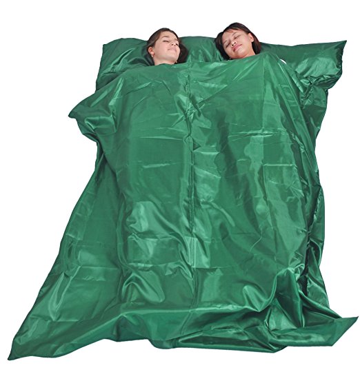 Marycrafts Artificial Silk Double Sleepsack Sleeping Bag Liner 83"x59"