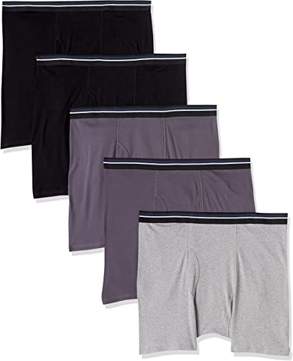 Amazon Essentials Men's Big & Tall Cotton Tag-Free Boxer Brief