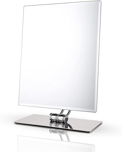 Miusco Tabletop Vanity Makeup Mirror 10.2 x 8.2 inch Rectangle Chrome