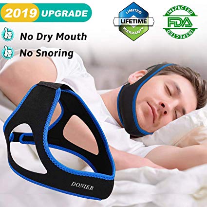 Anti Snoring Devices Chin Strap [Upgraded 2019], Snoring Solution Snore Stopper Anti Snoring Chin Strap for CPAP Users, Anti Snoring Devices Stop Snoring Sleep Aid Snore Reducing Aids for Men Women