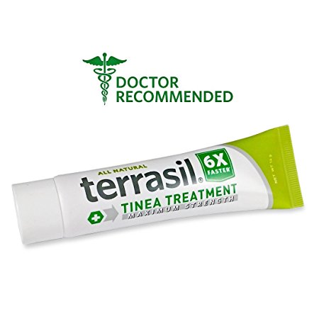 Terrasil® Tinea Treatment MAX - 6x Faster Relief, 100% Guaranteed, Patented All Natural Therapeutic Anti-fungal Ointment for Tinea Versicolor, Corporis, Cruris, and Pedis, Relieves itching, scaling, discoloration, cracking, burning, irritation, redness and discomfort - 14g