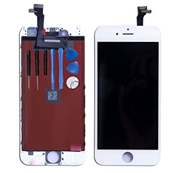 Ayake LCD Screen for iPhone 6 White Display Assembly Digitizer Touchscreen Replacement with Repair Tool Kits