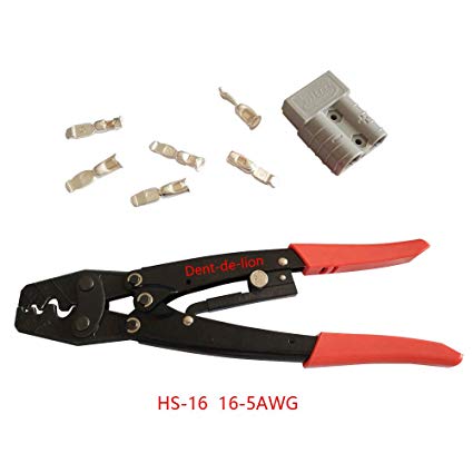 Crimping Pliers Crimping Tool for Anderson Powerpole 50 Amps 600V Connector Cutting Wire Terminal HS-16 1.25-16mm²,Clamp Terminal Cable Lugs Cutter Crimping Pliers Crimping
