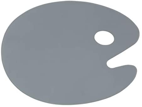Soho Urban Artist Neutral Gray Artist Paint Palette - Oval Arm Easy Clean Up Palette for Acrylics, No Stains and Paint Peels Off Once Dried - 11.75" x 15.75"