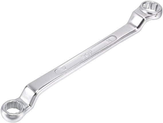 uxcell 12mm x 14mm Metric 12 Point Offset Double Box End Wrench Chrome Plated, Cr-V