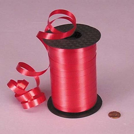 Red Crimped Curling Ribbon, 3/8" X 250 Yards