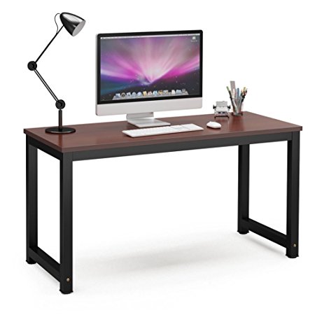 Tribesigns Computer Desk, 55" Large Office Desk Computer Table Study Writing Desk for Home Office, Black
