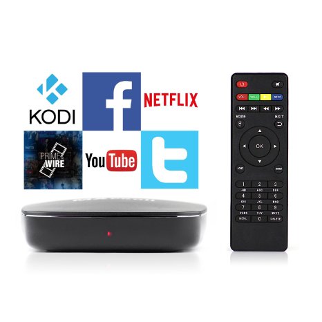 4K Resolution Android TV Box with Kodi PRE-installed - Stream Millions of Movies TV Shows and Music for FREE - YouTube Netflix and More Apps All Pre-Installed - NO Setup Required - Just Plug and Play