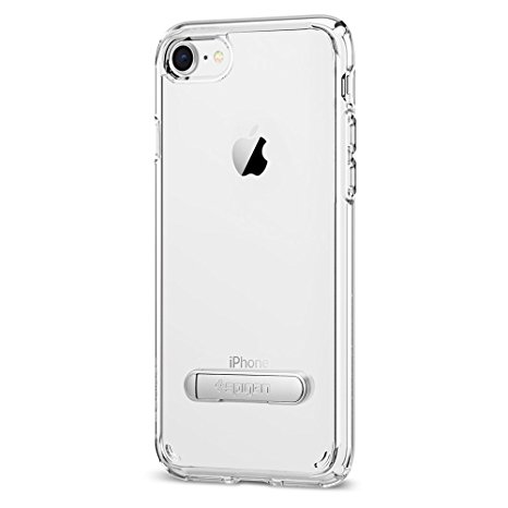 Spigen Ultra Hybrid S [2nd Generation] iPhone 8 Case / iPhone 7 Case with Air Cushion Technology and Magnetic Metal Kickstand for Apple iPhone 8 (2017) / iPhone 7 (2016) - Crystal Clear