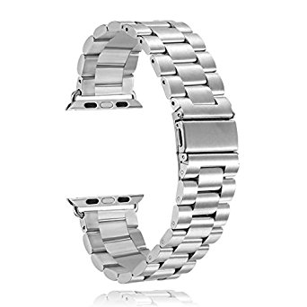 Watch Band 42mm Metal Apple Watch Bands Replacement Stainless Steel Strap Mens i Watch bands 42 mm for All Apple Watch Series 1 and 3,i watch Sport&Edition Silver