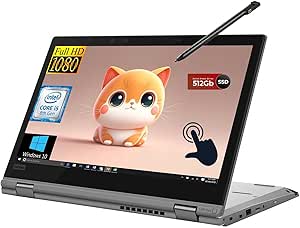 Lenovo ThinkPad L390 Yoga 2-in-1 Laptop, Stylus Pen, 13.3" FHD (1920x1080) Touch, Core i5-8265U 1.6 GHz, 16GB RAM, 512GB SSD, Backlit Keyboard, Fingerprint, Webcam, Windows 10 Pro, Silver(Renewed)