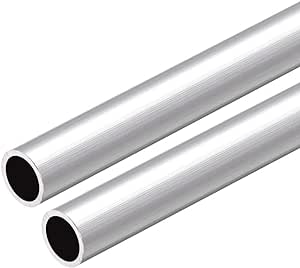 uxcell 6063 Aluminum Round Tube, 300mm Length 15mm OD 12mm Inner Dia Seamless Aluminum Straight Tubing 2 Pcs