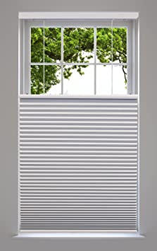 Linen Avenue Cordless Top Down Bottom Up Blackout Cellular Shade 36 W x 48 H, White