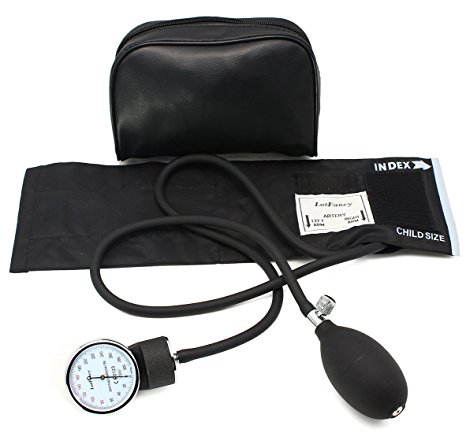 LotFancy Manual Aneroid Sphygmomanometer (Blood Pressure Gauge) with Zipper Case, FDA Approved (Child Cuff 7.2-10.5 inches)