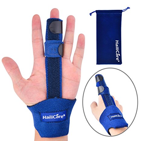 HailiCare Finger Extension Splint for Trigger Finger, Mallet Finger, Finger Knuckle Immobilization, Finger Fractures, Pain Relief from Stenosing Tenosynovitis - Trigger Finger Solutions