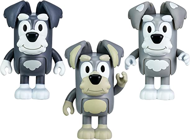 Bluey and The Terriers School Friends 3 Pack; Official 2.5-3 inch Colelctable Action Figures