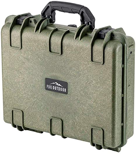 Monoprice Weatherproof Hard Case - 19in x 16in x 6in, OD Green with Customizable Foam, Shockproof, IP67