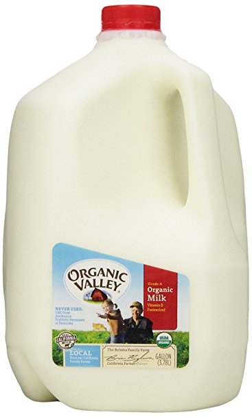 Organic Valley, Organic Whole Milk, Pasteurized, Gallon, 128 oz