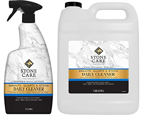 Stone Care International Granite Cleaner - Value Pack - 32 Ounce Trigger and 1 Gallon - Granite Marble Quartz Tile Travertine Limestone Slate Daily Cleaner