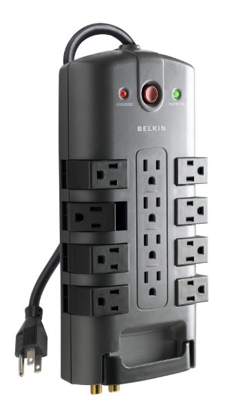 Belkin 12-Outlet Pivot-Plug Surge Protector with 8-Foot Cord BP112230-08