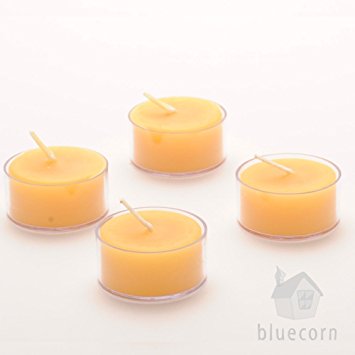 Bluecorn Naturals 100% Pure Raw Beeswax Tea Lights (6 pack)