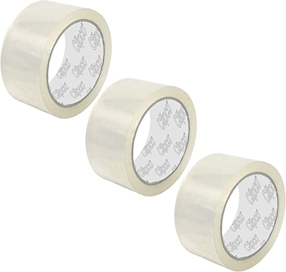 Clipco Premium Packing Tape Heavy Duty (Clear) (3-Pack)
