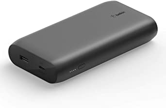 Belkin USB-C PD Power Bank 20K (Fast Charge Portable Charger w/USB-C   USB Ports, 20000mAh Capacity) Battery Pack for MacBook, iPhone, iPad, More