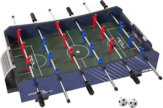 Sport Squad FX40 40 inch Table Top Foosball Table for Adults and Kids - Compact Mini Tabletop Soccer Game