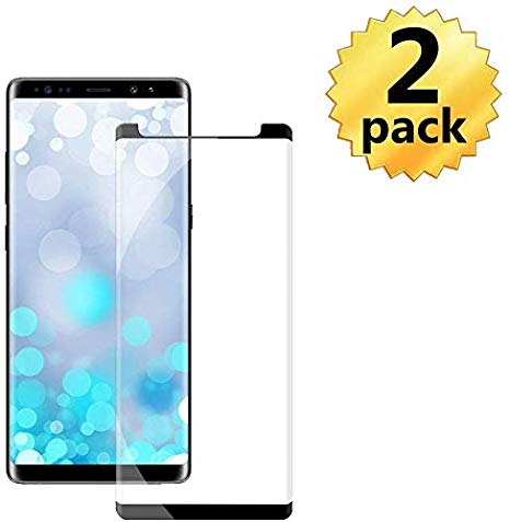 [2 Pack] Samsung Galaxy Note 9 Tempered Glass Screen Protector, Xacxin [HD Clear][Anti-Bubble][9H Hardness][Anti-Scratch][Anti-Fingerprint] Screen Protector Note 9 Black